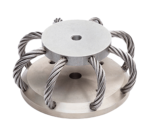 Model CA Circular Aluminum Arch Wire Rope Isolator, Wall Mounted Non-Seismic