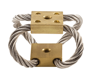Model JSQ Square Wire Rope Isolator, Wall Mounted Non-Seismic
