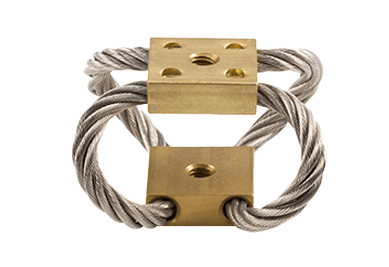 Model JSQ Square Wire Rope Isolator, Wall Mounted Non-Seismic