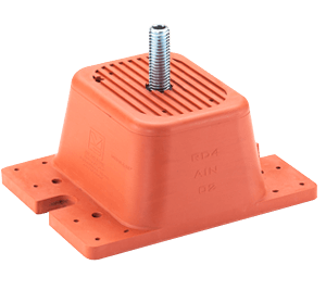 Model RDP Double Deflection Isolators w/ Positioning Pin, Neoprene/Elastomeric Floor Mounted Non-Seismic