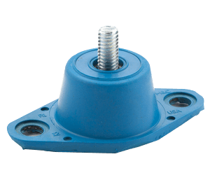 Model RP Single Deflection Isolators w/ Positioning Pin, Neoprene/Elastomeric Floor Mounted Non-Seismic