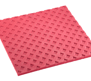 Model Korpads Waffle Embossed Both Sides, Neoprene/Elastomeric Floor Mounted Non-Seismic